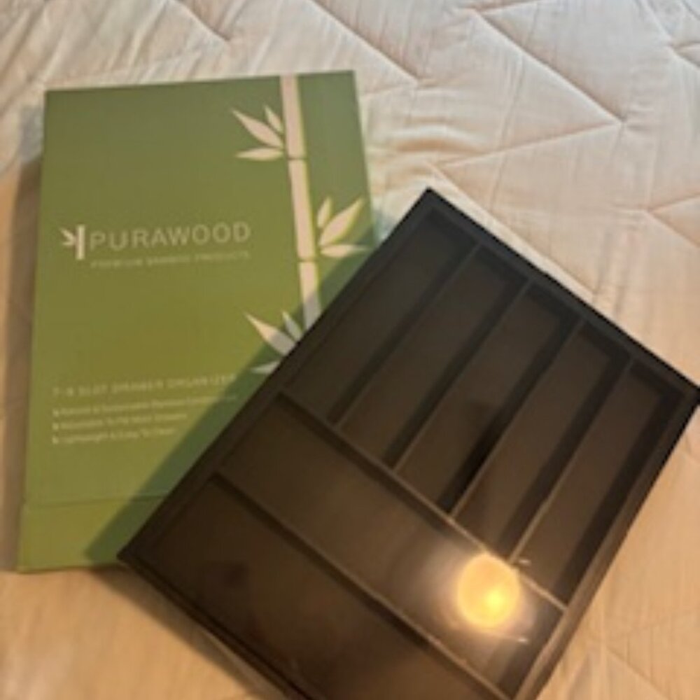 Purawood Bamboo Drawer Organizer